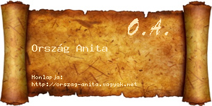 Ország Anita névjegykártya